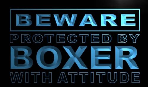 Beware Boxer Neon Light Sign